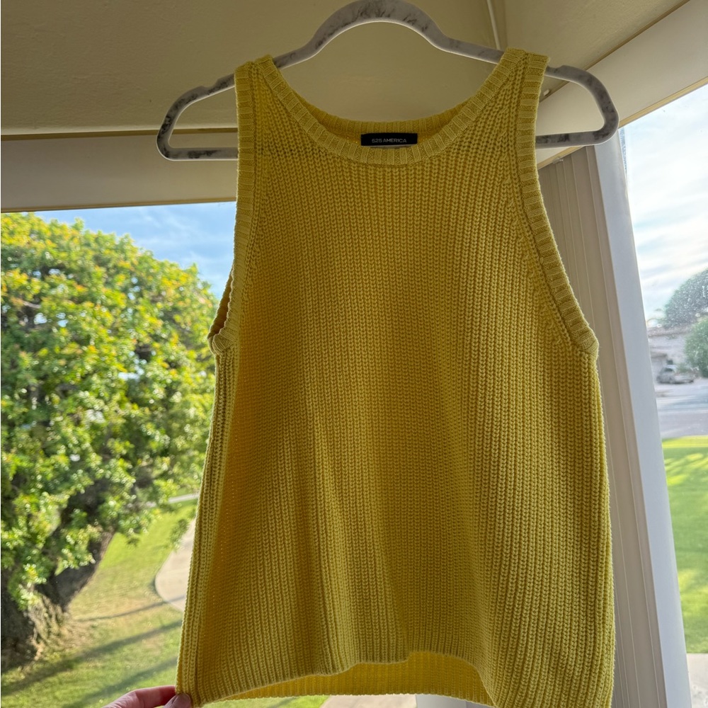 YELLOW SWEATER TANK